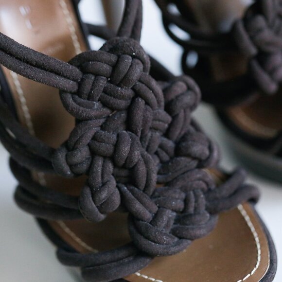 Barbara Bui Suede Brown Knotted Knot Detail heels - Picture 2 of 14
